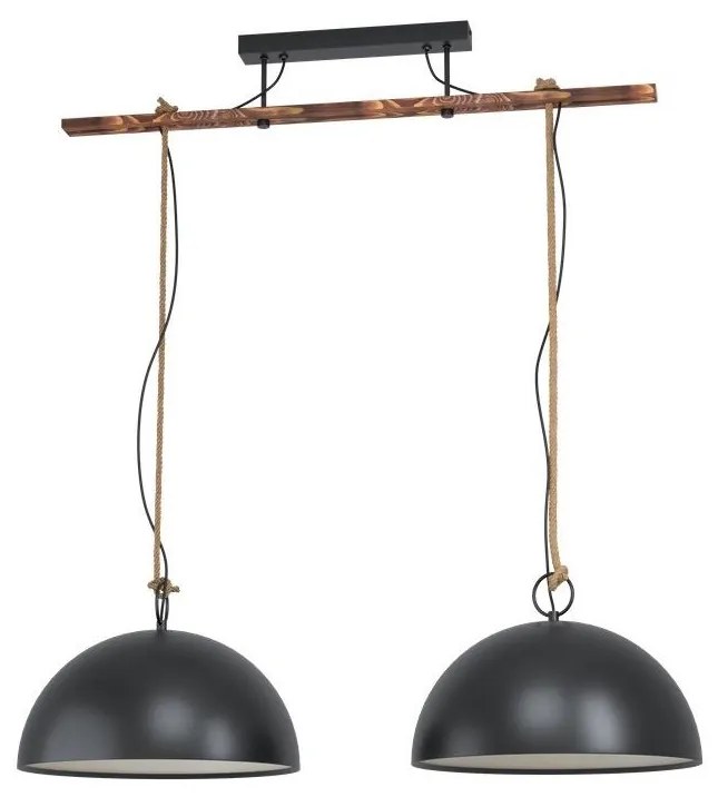 Eglo 43397 - Csillár zsinóron HODSOLL 2xE27/40W/230V