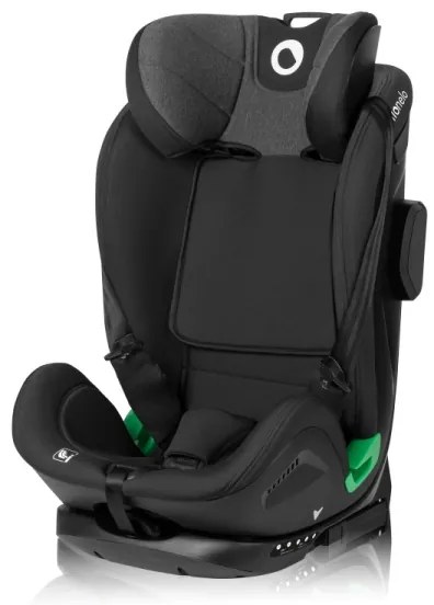 Lionelo - Forgatható autósülés alappal HARPER i-Size 76-150 cm Black Carbon