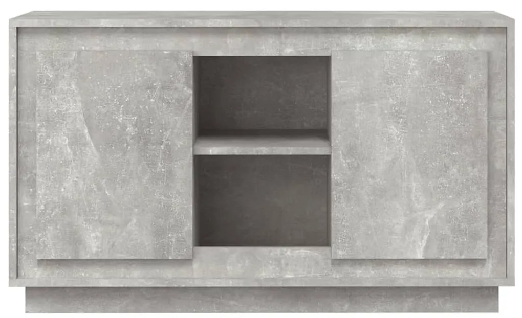 betonszürke szerelt fa tálalószekrény 102x35x60 cm