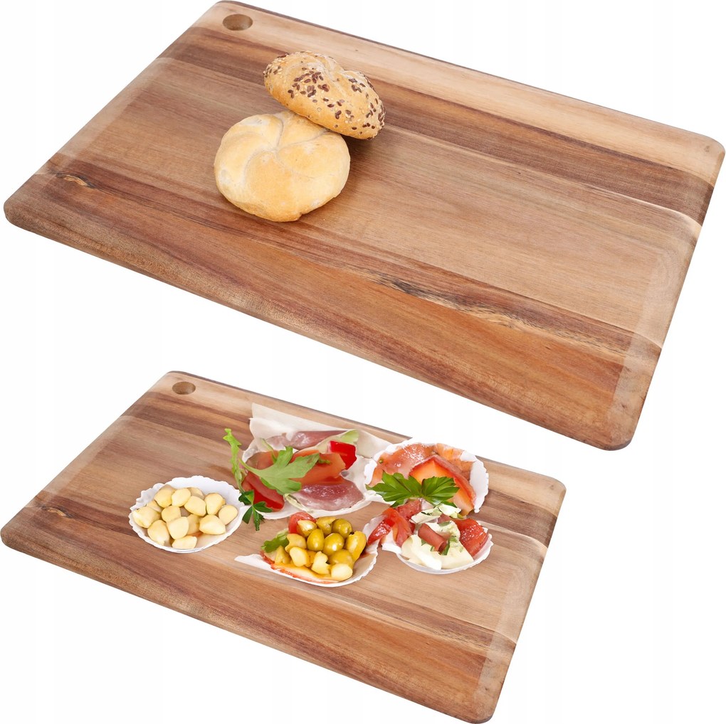 Akácfa vágódeszka sajtsnackek tálalásához 30,5x44 cm