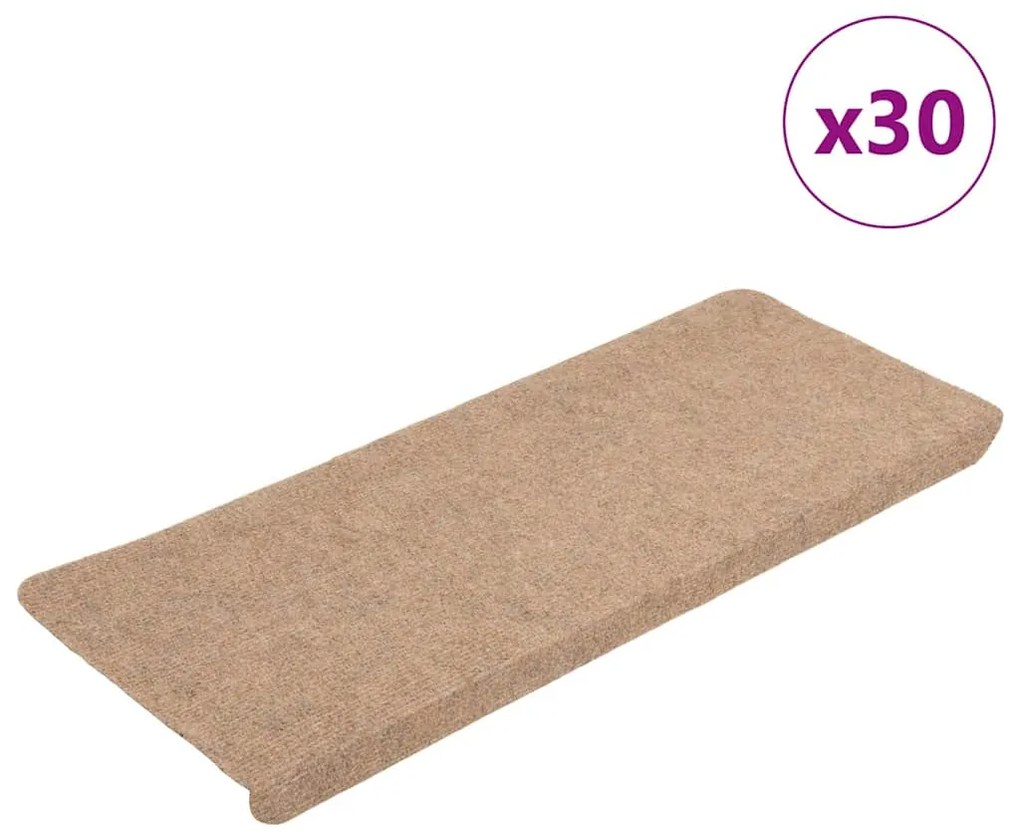 30 db bézs öntapadó lépcsőszőnyeg 65 x 24,5 x 3,5 cm