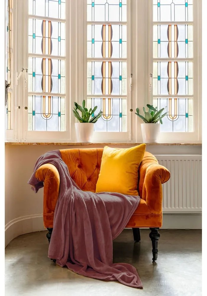 Borvörös mikroplüss ágytakaró franciaágyra 220x240 cm Cosy – Tiseco Home Studio
