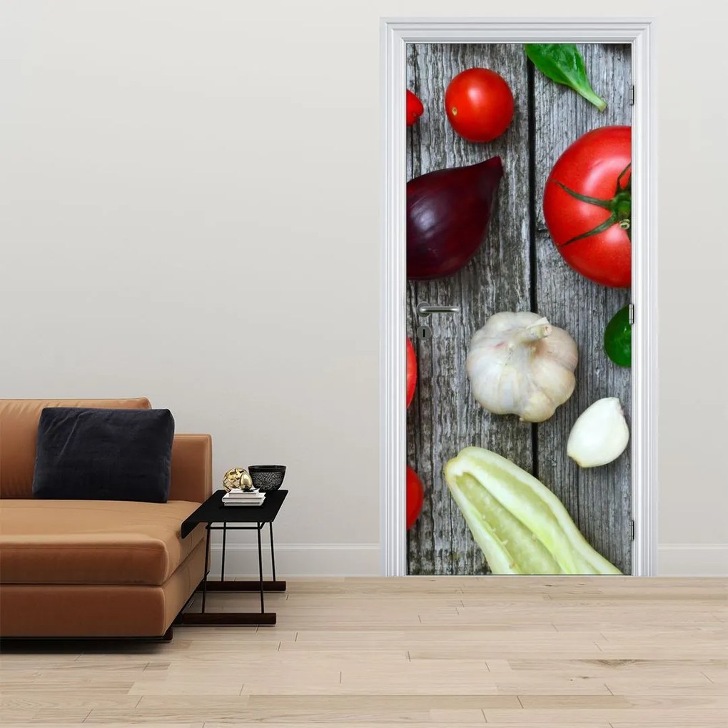 Fotótapéta ajtóra - Zöldség (95x205cm)