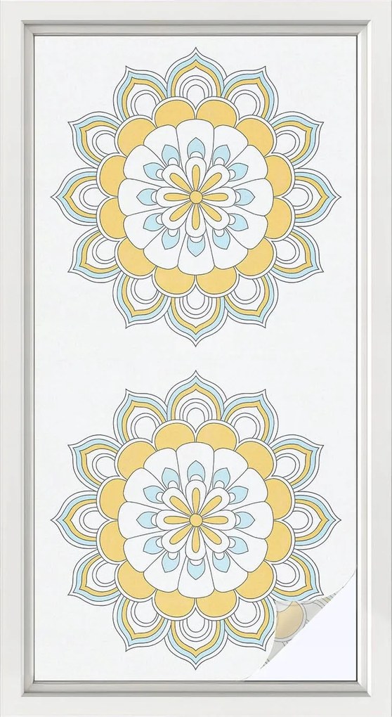 Öntapadós szélvédő furnér Adatvédelem Színes mandalák 50x100