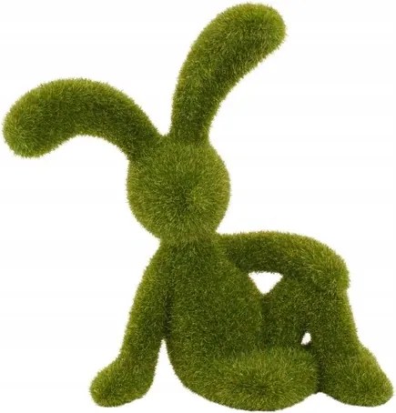 Szarvasbőr nyuszi figura zöld moha 23cm puha húsvéti dekoráció