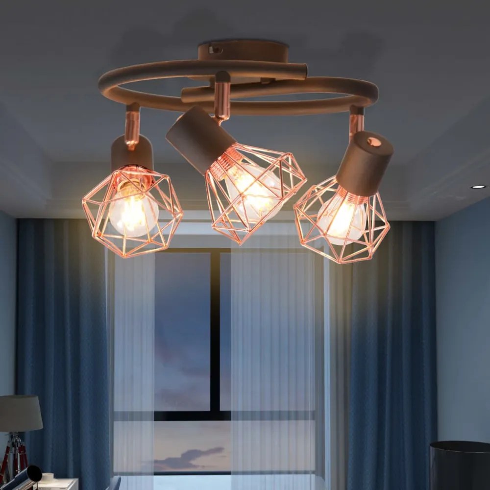 mennyezeti lámpa 3 db 12 W-os LED izzós villanykörtével
