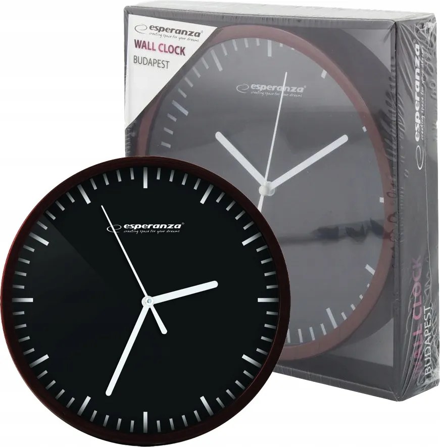 Falióra Klasszikus Analóg Fekete 20CM Falra Szerelhető Egyszerű Olvasható