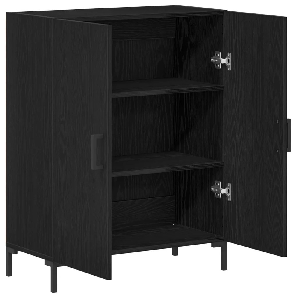 Fekete Tölgy Válaszfal 69,5x34x90 cm Épített Fa