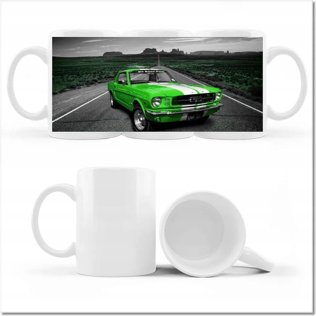 Lime Mustang nyomott mintás bögre