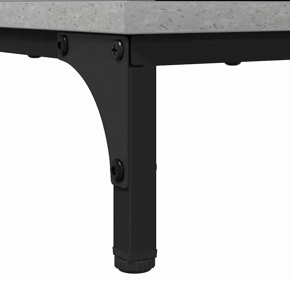 Éjjeli asztal fiókkal Beton szürke 63.5 x 36 x 61 cm Faanyag