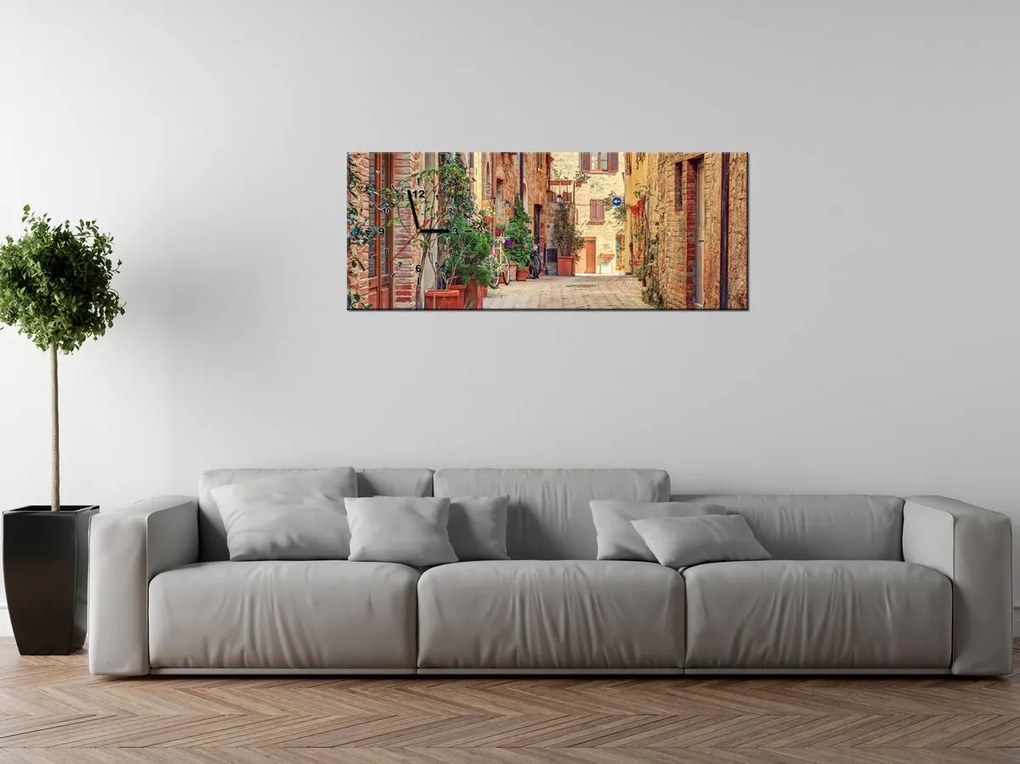 Gario Órás falikép Toszkánai régi utacska Méret: 100 x 40 cm