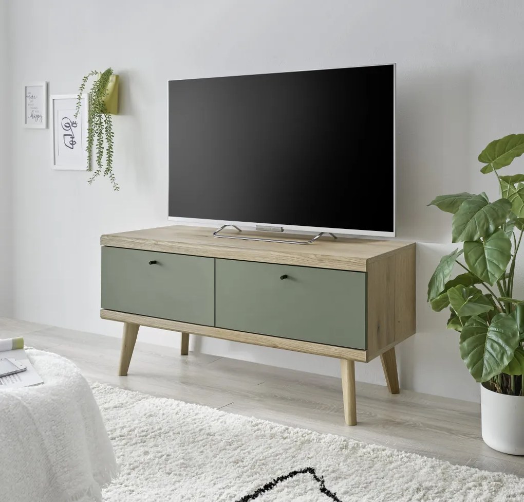 Alva Mavas Tv állvány evoke tölgy/zsályazöld