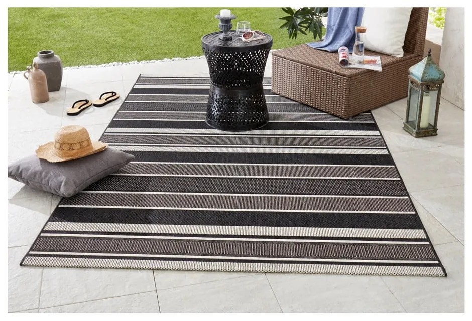 Strap fekete kültéri szőnyeg, 200 x 290 cm - NORTHRUGS
