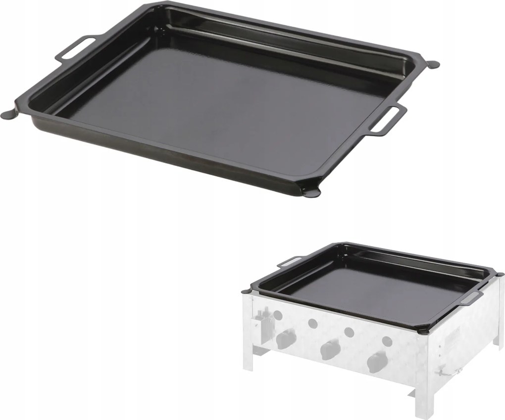 Pelvis Rascal zománcozott gázgrill serpenyő 58x46x5cm