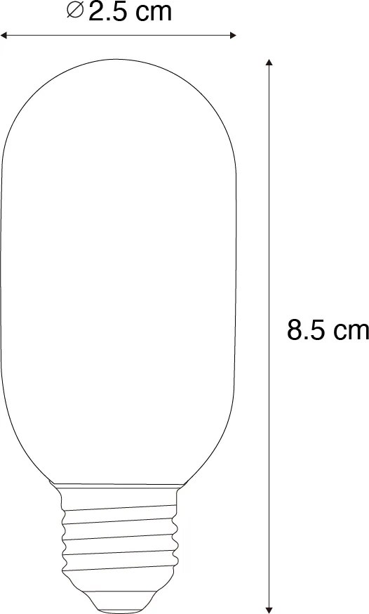 E14 szabályozható LED izzó 5 db-os szett arany T25 4W 300 lm 2200K
