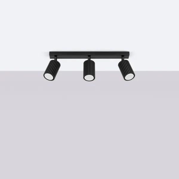 Sollux SL.1581 - Spotlámpa KARBON 3xGU10/10W/230V fekete