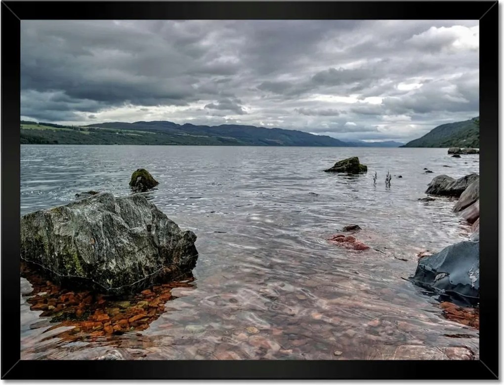 Poszterek keretben 40x30 Séta Kőpart Víz Hegyek