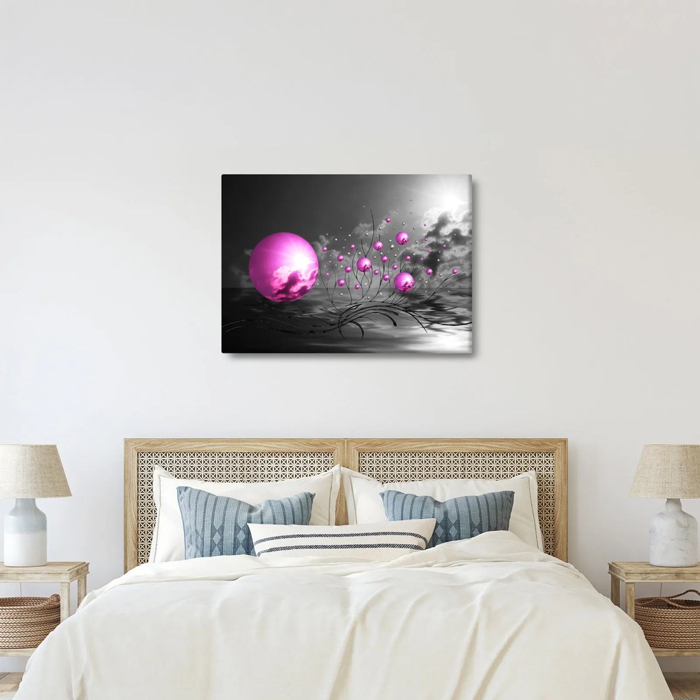 Rózsaszín gömbök képe (70x50 cm)