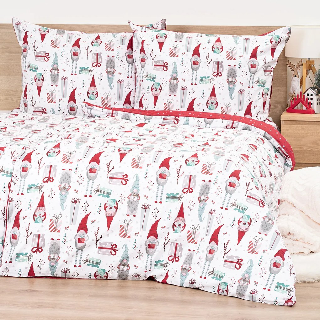 4Home Pamut ágynemű Christmas Elf , 140 x 200 cm, 70 x 90 cm