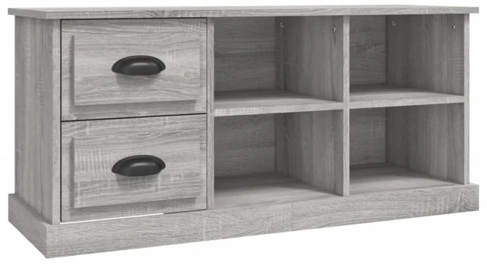 szürke sonoma színű szerelt fa TV-szekrény 102 x 35,5 x 47,5 cm