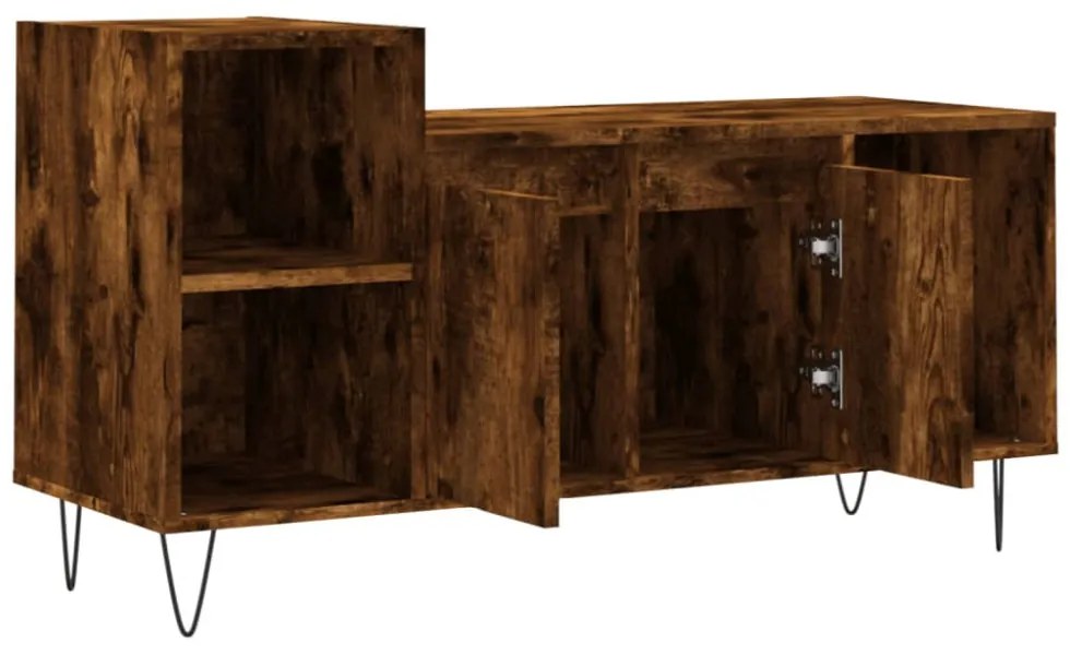 füstös tölgy színű szerelt fa TV-szekrény 100x35x55 cm