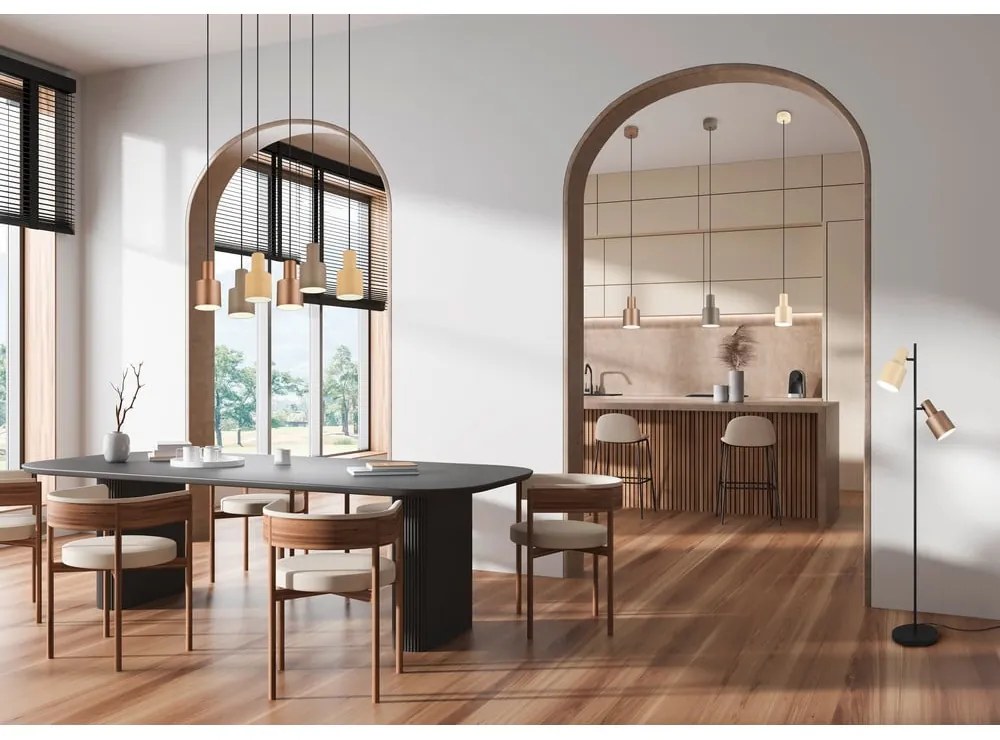 Sárga függőlámpa fém búrával ø 12 cm Agudo – Trio