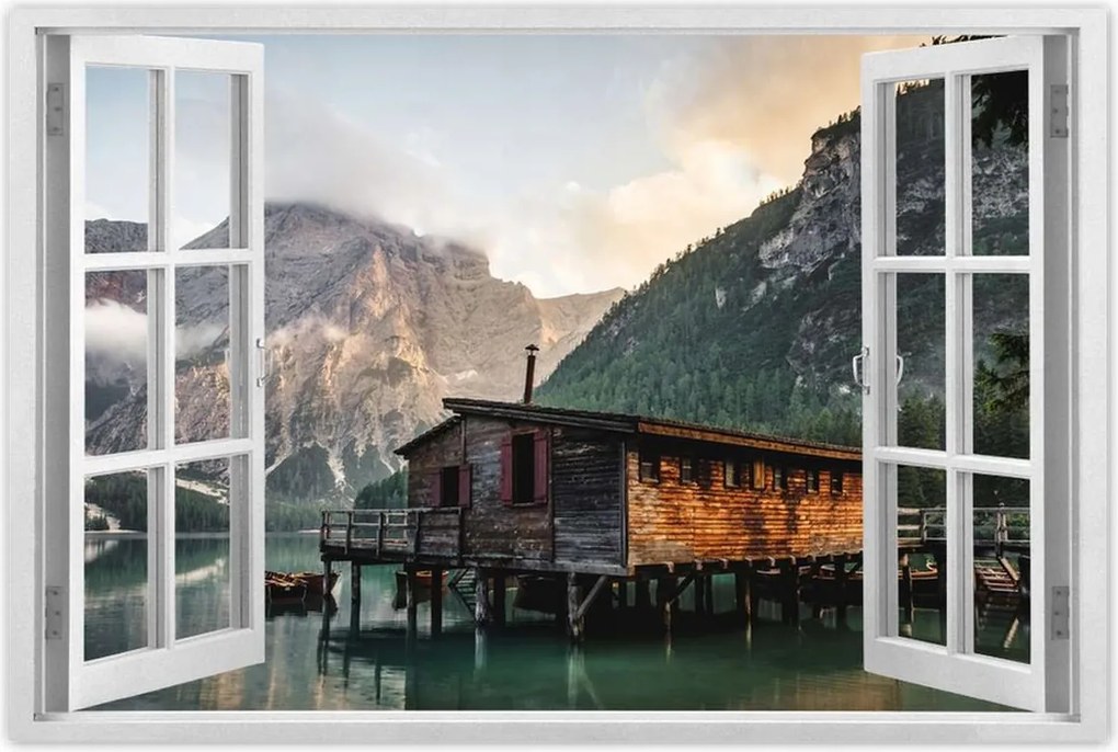 Poszterek 120x80 Hegyi kikötő Csónakok