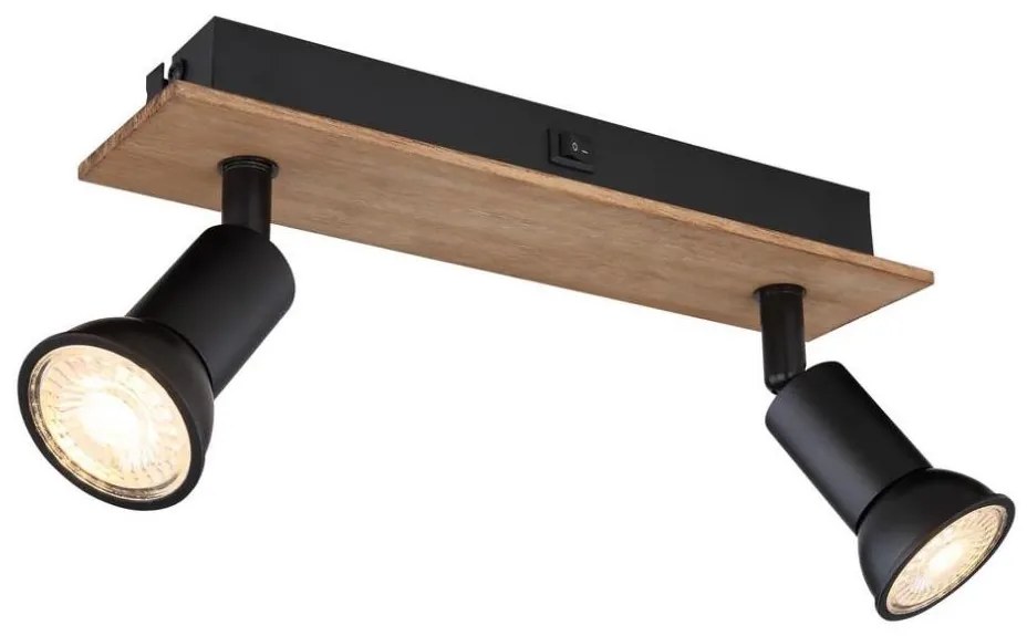 Globo 57998-2W - DREW 2xGU10/35W spotlámpa fa/fekete