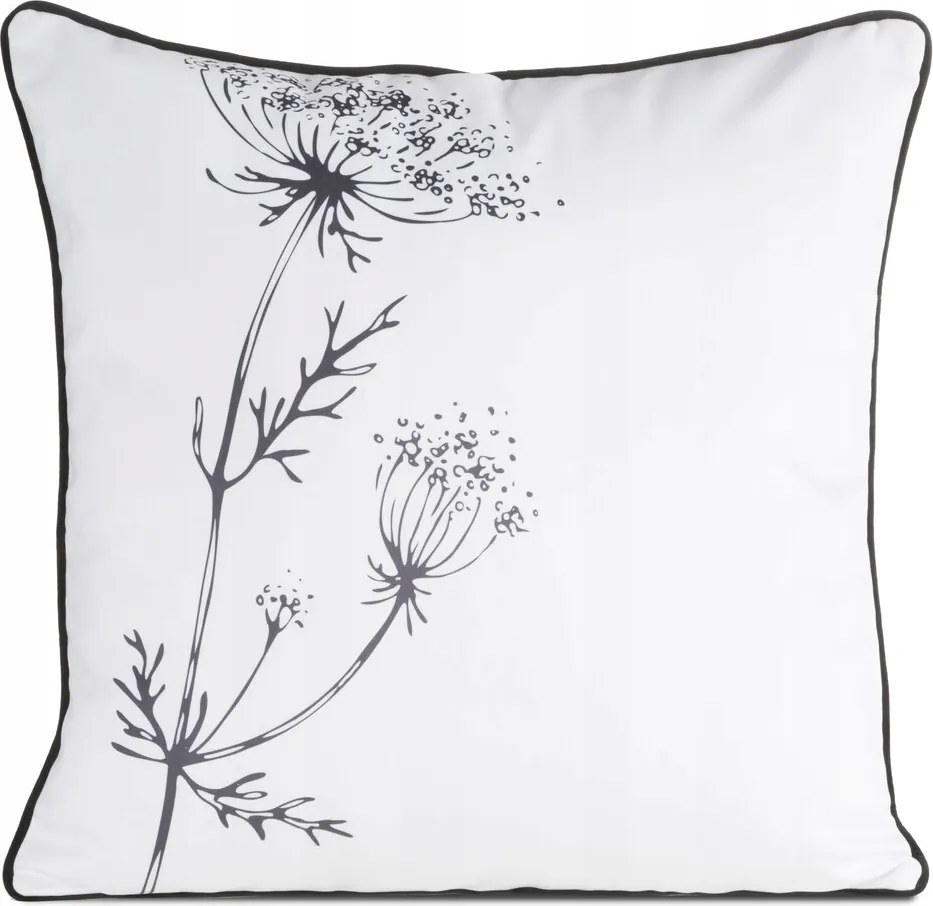 Dekoratív párnahuzat Agnes 60x60 Eurofirany fehér fekete csíkos boríték