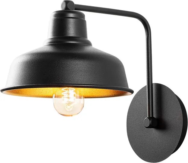 Berceste 181BLACK-A fekete fém falilámpa