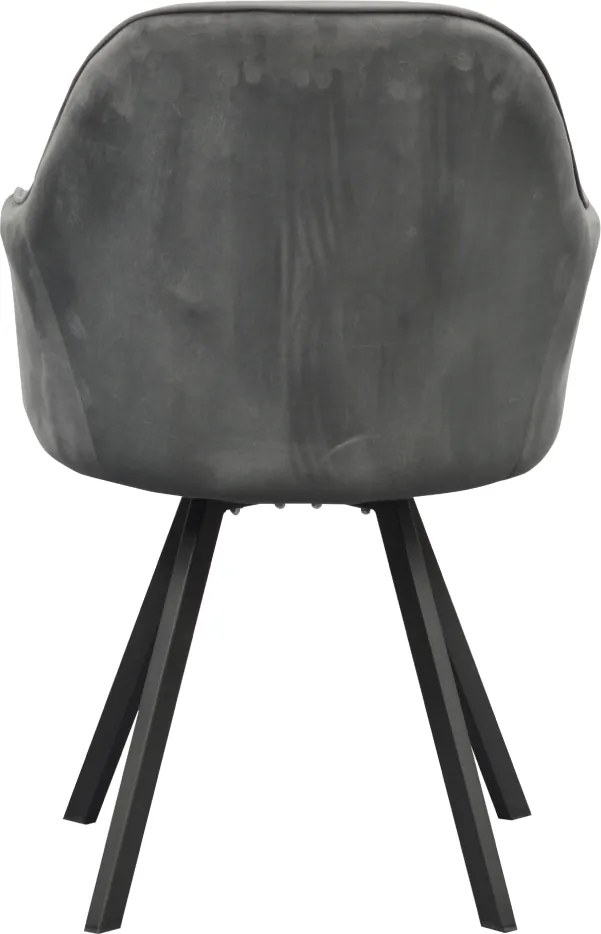 Forgó étkezőszék, sötétszürke Velvet szövet, SAMANTA