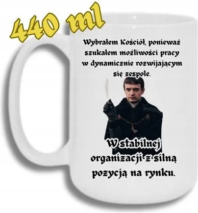 Bögre Fehér Nagy 440ML Vicces Ajándék 1670 Stabil Rendszerezés