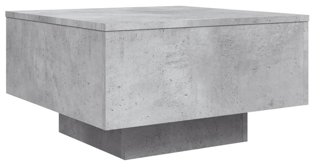 betonszürke szerelt fa dohányzóasztal 55x55x31 cm