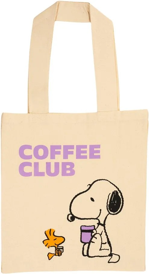 PEANUTS pamut táska 42x38cm, Coffee Club
