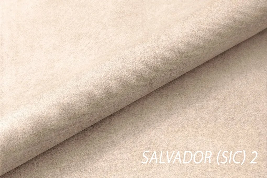 Livani kárpitozott ágy 160x200 cm - bézs vízlepergető bársony Salvador 2 / arany lábak
