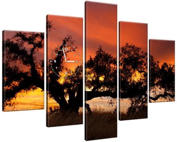Órás falikép Tölgyfa naplementekor - Don McCullough 150x105cm ZP804A_5H