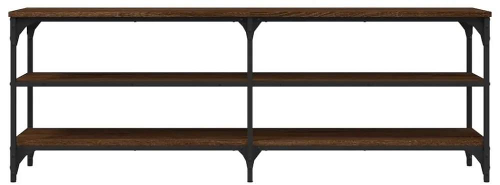 barna tölgy színű szerelt fa TV-szekrény 140 x 30 x 50 cm