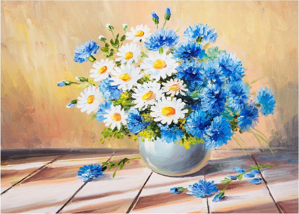 Festett kép egy váza virágról (70x50 cm)
