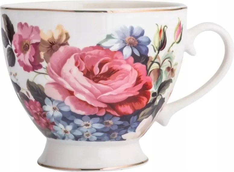 Nagy teáscsésze kávéhoz és teához Krémrózsa 420 ml