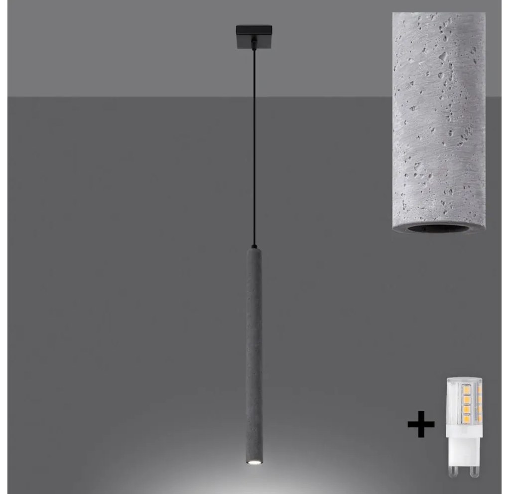 Brilagi Brilagi - LED Csillár zsinóron DRIFA 1xG9/4W/230V beton BG0621