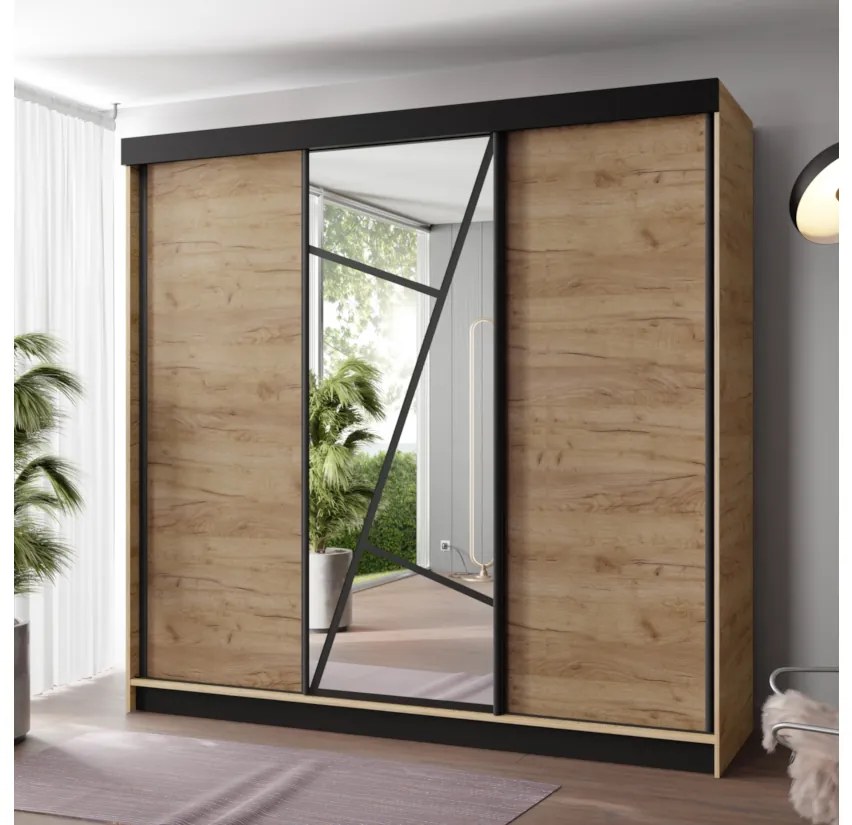 VENADA 2 ruhásszekrény, 200x205x59, fehér/old style