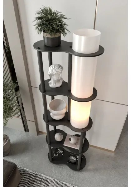 Polcos állólámpa NOTO 1xE27/40W/230V fekete