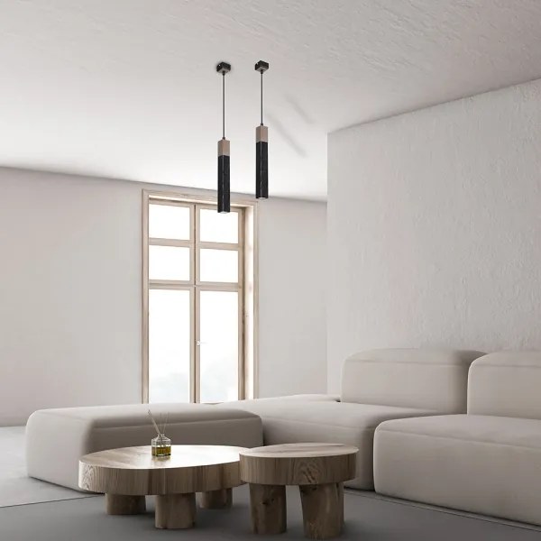 Csillár zsinóron SOLO 1xGU10/MR11/40W/230V fekete