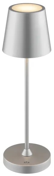 Brilliant - dimmelhető, újratölthető érintős asztali lámpa ELORA LED/2,5W/5V 2700K IP44 ezüst