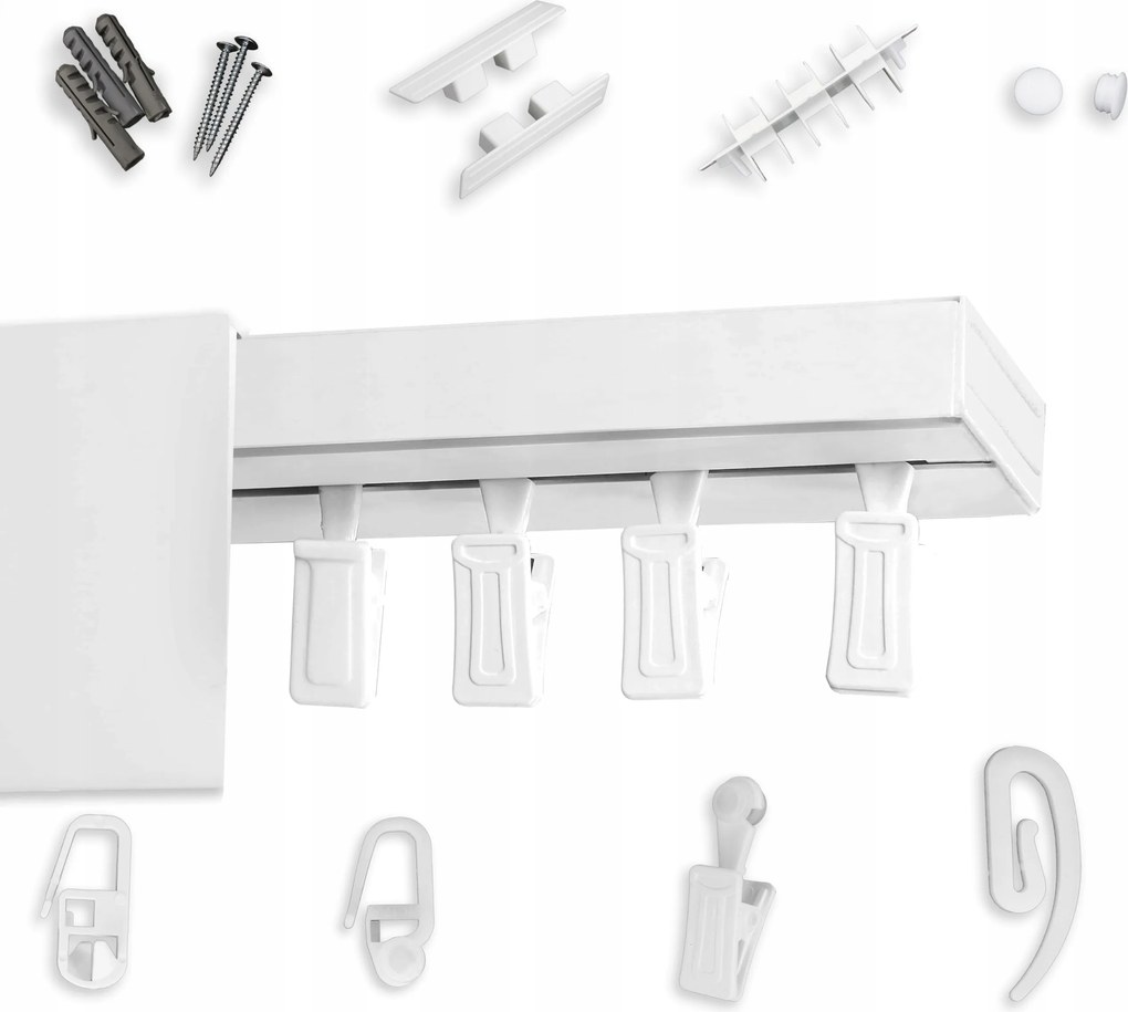 Mennyezeti függönykarnis Szimpla árnyékolóval Mennyezeti sín árnyékolóval 9 CM 150