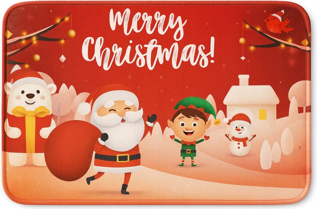 Karácsonyi szőnyeg 60x40 cm Merry Christmas Karácsony