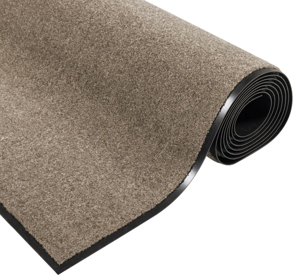 Ajtószőnyeg Beige és fekete 120 x 300 cm Polipropilén és vinil