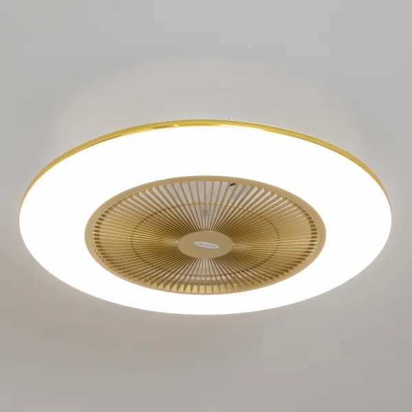 Brilagi - LED Dimmelhető lámpa ventilátorral AURA LED/38W/230V arany + távirányító