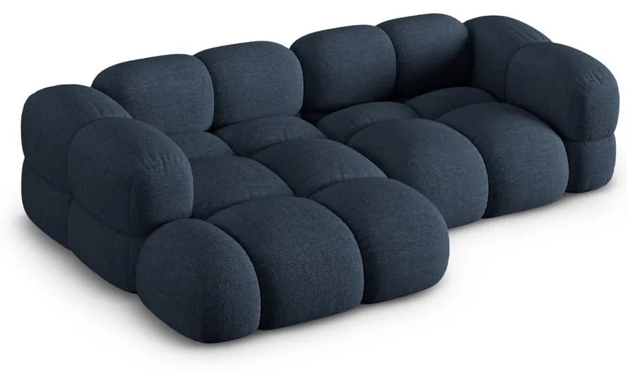 Sötétkék sarokkanapé (bal oldali-heverő résszel) Loretto – Cosmopolitan Design