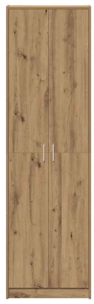 Szekrény Tömör Tölgy 55x25x189 cm Szerelt Fa